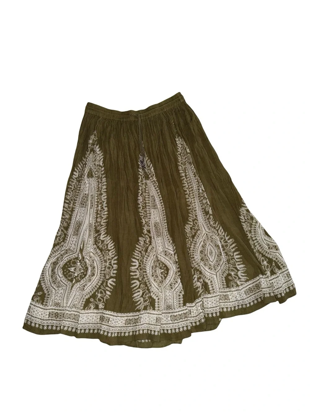 Philosophy Republic Clothing Bohemian Printed Crinkle Rayon Midi Maxi Skirt